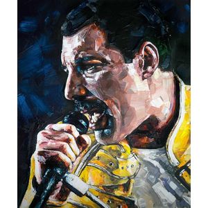 Freddie Mercury - Canvasdoek - 50 x 70 cm