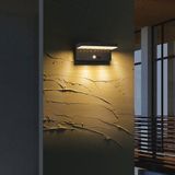 Moderne solar wandlamp buiten zwart met sensor - Hendrick