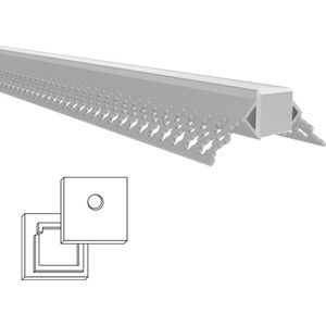 3 meter led tegel profiel / led stuc profiel - Buitenhoek smal - Led strip profiel - Led profiel - Wit