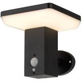 Moderne solar buitenwandlamp zwart met sensor - Aila