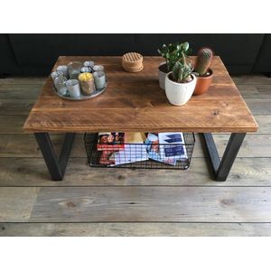 M2-Meubels bruine salontafel | U-onderstel