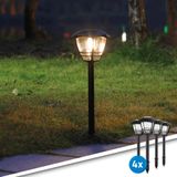 Solar - Prickle - Tuinverlichting - Voordeelset van 4 - Zwart - Solar LED
