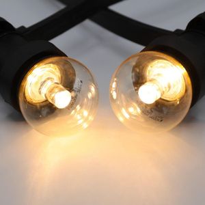 Lichtsnoer - dimbaar - 25 meter met 25 lampen - 2W LED lampen met lens - kleur van gloeilamp (2650K) - dimmer met afstandsbediening