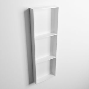 Mondiaz easy nis 89,5x29,5 cm in solid surface kleur talc | talc. 3 vakken geschikt voor in- of opbouw