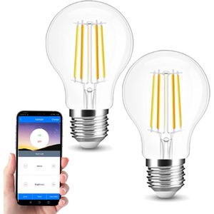 Milight Dual White 2 smart filament lampen met wifi-module - 7W - E27 fitting - A60 model - Slimme verlichting - Smart light - Smart lamp