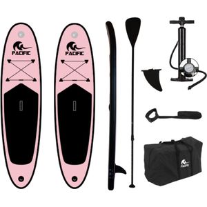 DUOSET! Pacific Special Edition Sup Board - Extra Stevig - 285 cm - 6 Delig - Roze