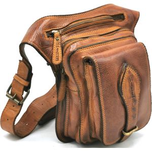 Hillburry Leren Croosbody tas Gewassen Leer - (bxhxd) ca. 18cm x 24cm x 8cm