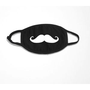 Mustache - Facemask - Zwart