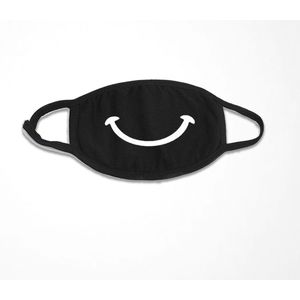 Smiley - Mondkapje - Zwart