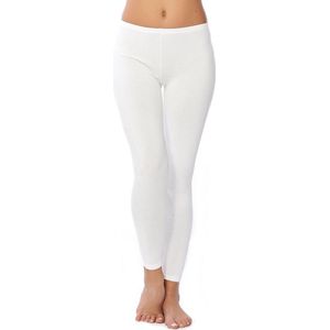 Premium Dames Legging Katoen | Basic Legging | Wit - M
