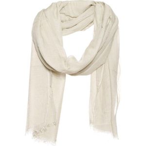 Sjaal beige - effen sjaal - 15% zijde / 85% modaal