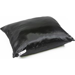 Dream Sensation Luxe Satijnen kussensloop zwart / silk pillow case black – Satin SINGLE pack / 60*70cm / luxury line / kussensloop satijn