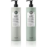 Maria Nila - True Soft XL Care Set (Shampoo 1.000ml + Conditioner 1.000ml)