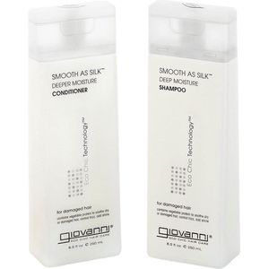 Giovanni - Smooth As Silk - Shampoo & Conditioner - voor Beschadigd Haar - 2x250ml