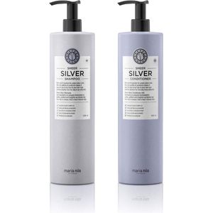 Maria Nila - Sheer Silver XL Care Set (Shampoo 1000ml + Conditioner 1000ml )