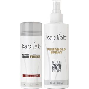 Kapilab Hair Fibers Voordeelset 29 gram - Kastanjebruin - Keratine Haarvezels voor direct voller haar - 100% natuurlijk - Gemaakt in Europa