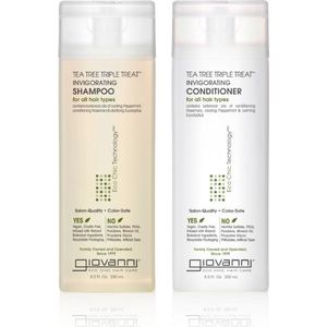 Giovanni Cosmetics - Tea Tree Hair Care Set - Shampoo & Conditioner - 250ml