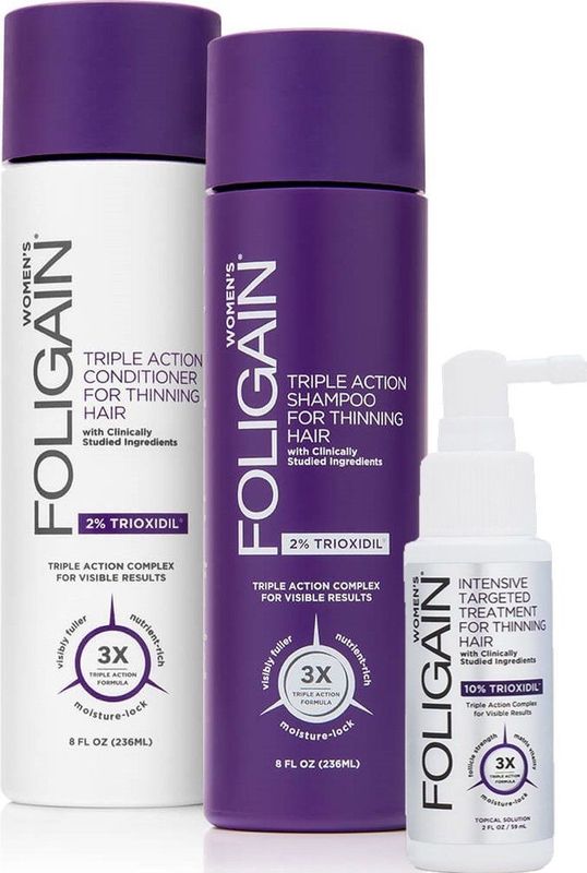 Foligain Shampoo, Conditioner, Anti-Haaruitval Lotion Set Vrouw