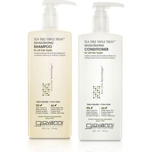 Giovanni Cosmetics - Tea Tree Triple Treat - Shampoo & Conditioner - 2x710ml - Veganistisch