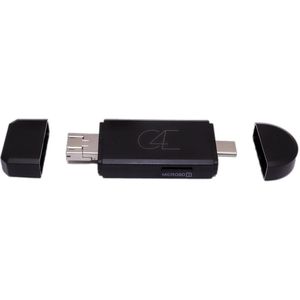 Clever4Ever - USB Stick - Multifunctioneel - 3.0 USB-A/USB-C/Micro-USB - SD kaart/TF-Kaart