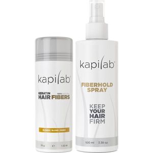 Kapilab Hair Fibers Voordeelset 29 gram -Blond - Keratine Haarvezels voor direct voller haar - 100% natuurlijk - Gemaakt in Europa