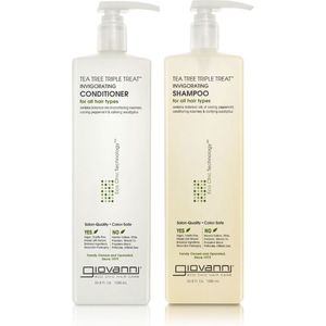 Giovanni Cosmetics - Tea Tree Salon Size Set - Shampoo + Conditioner 2x 1000 ml