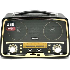 Kemai Retro Design Radio met Bluetooth en USB port - Ingebouwde radio AM - FM