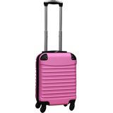 Travelerz handbagage koffer met wielen 27 liter - lichtgewicht - cijferslot - licht roze