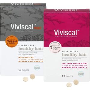Viviscal Partner set - 1 Maand - Viviscal Haargroei supplement man + vrouw 60 stuks - Voedt dunner wordend haar - Bevordert de bestaande haargroei van binnenuit