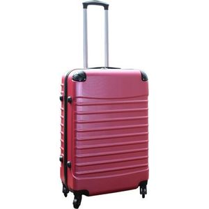 Travelerz lichtgewicht ABS reiskoffer met cijferslot roze 69 liter licht beschadigd