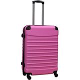 Travelerz reiskoffer met wielen 69 liter - lichtgewicht - cijferslot - licht roze