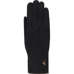 Schwartz & von Halen Handschoenen Dames - Elizabeth (zwart) - suède leren handschoenen met warme faux fur voering - Zwart maat 6,5