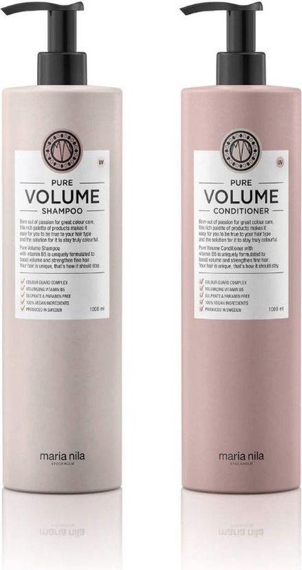 Maria Nila - Pure Volume XL Care Set (Shampoo 1.000ml + Conditioner 1.000ml)