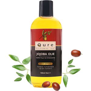 Jojoba Olie 100ml | Biologisch | 100% Puur & Onbewerkt | Jojobaolie voor Gezicht, Haar en Lichaam | Huidolie | Haarolie