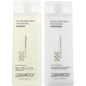 Giovanni Cosmetics Tea Tree Triple Treat Invigorating Shampoo & Conditioner Set - 2 x 250 ml