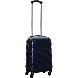 Handbagage koffer met wielen 27 liter - lichtgewicht - cijferslot - donker blauw