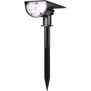 Buitenlamp met sensor – Op zonne-energie – Staande tuinlamp – wit licht