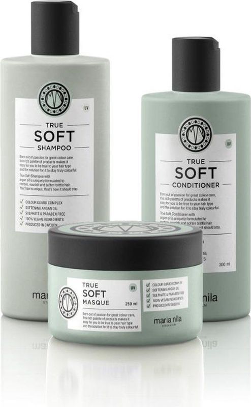 Maria Nila - True Soft Care Set met Masque (Shampoo + Conditioner + Masker)