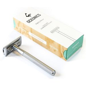 Oceonics Safety Razor Chroom incl. 5 mesjes | Klassiek Scheermes | Zero Waste