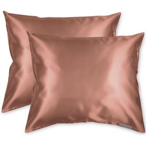 Beauty Pillow Original - Satijnen Kussenslopen - Voordeelset - Duo Pack - Terracotta - 60x70 cm