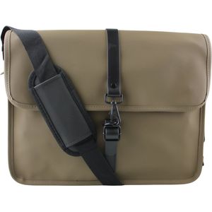 Schoudertas Taupe - Laptop Schoudertas - Laptopvak 15.7 inch - Trendy Laptoptas - Werktas - Schooltas