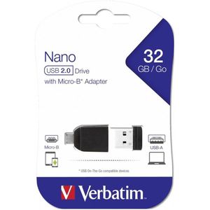 Verbatim Store' n' Go Nano 32GB USB 2.0 Type-A Zwart USB flash drive