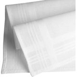 Swan 12 stuks De Luxe Heren zakdoeken - Wit - 46