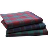 Swan 12 stuks Heren zakdoeken Ruit rood - 40 - Blauw