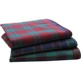 Swan 12 stuks Heren zakdoeken Ruit rood - 40 - Blauw