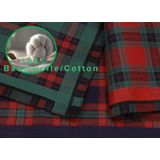 Swan 12 stuks Heren zakdoeken Ruit rood - 40 - Blauw