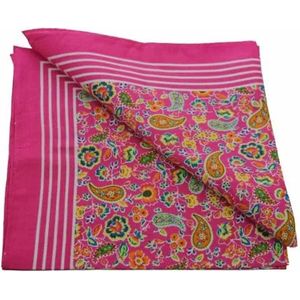 Boeren zakdoek Paisley Roze 55 x 55 cm - HRBZ34