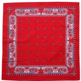 Boeren zakdoek Franse lelie 55 x 55 cm - HRBZ24A - Rood