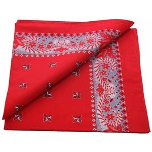 Boerenzakdoek Franse lelie 55 x 55 cm - Rode zakdoek  - Rood