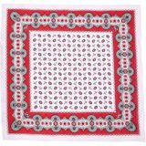 Boeren zakdoek Koffieboon rood 55 x 55 cm - HRBZ40 - Wit